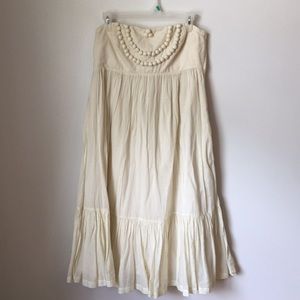 GAP strapless cream sundress with fun details sz10